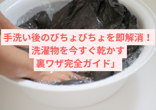 「手洗い後のびちょびちょを即解消！洗濯物を今すぐ乾かす裏ワザ完全ガイド」