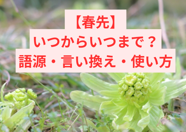 春先とはいつからいつまで？語源・言い換え・使い方をを解説