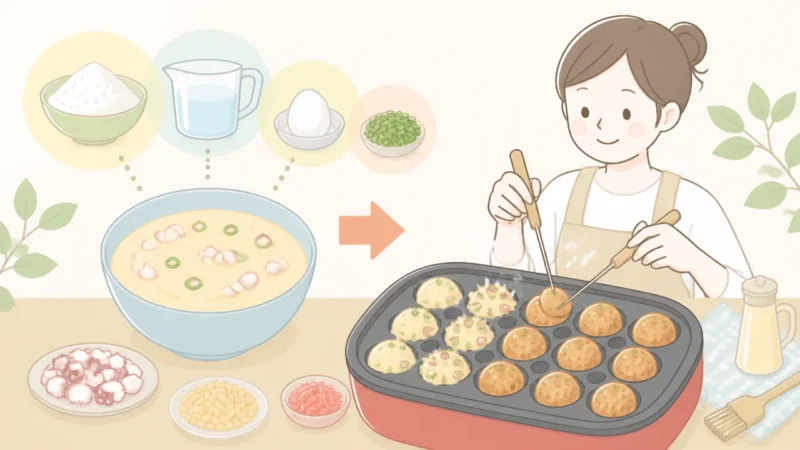 お好み焼き粉のたこ焼きが固まらない原因と上手な作り方