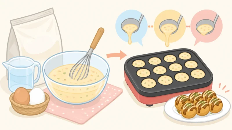 お好み焼き粉のたこ焼きが固まらない原因と上手な作り方
