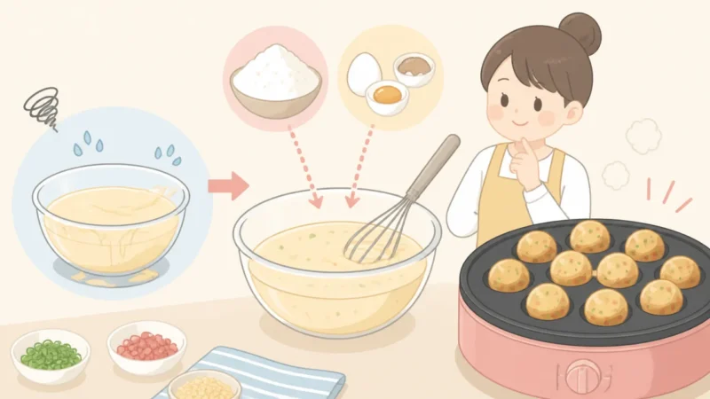 お好み焼き粉のたこ焼きが固まらない原因と上手な作り方
