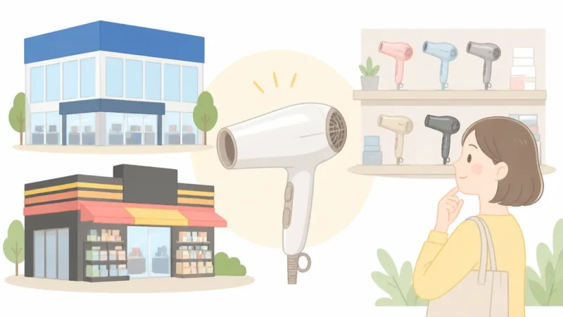 ドライヤーが売ってる場所は?家電量販店や通販などを紹介