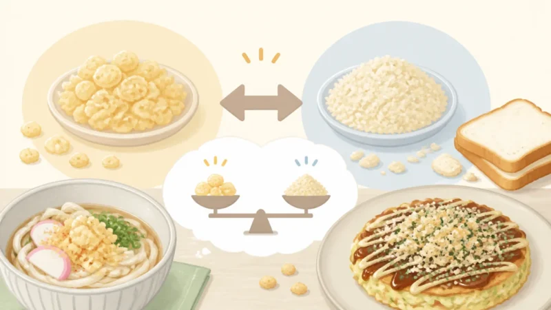天かすはパン粉で代用できる?簡単な作り方と使い方のコツ