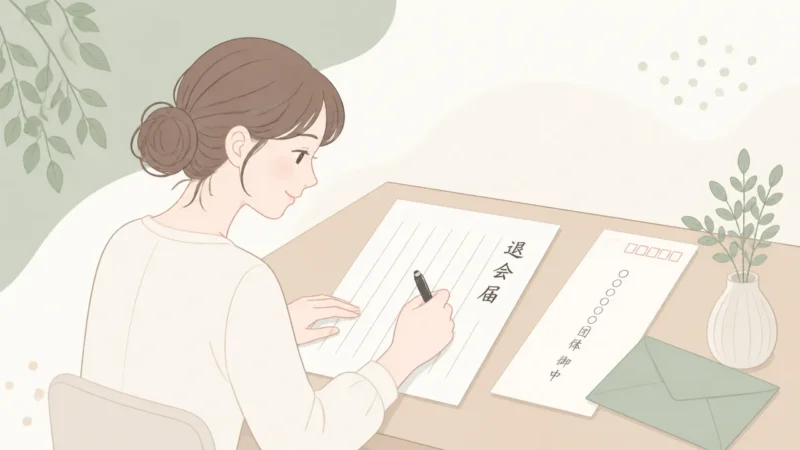 退会届の書き方を縦書きの見本で解説｜封筒の宛名や例文も紹介